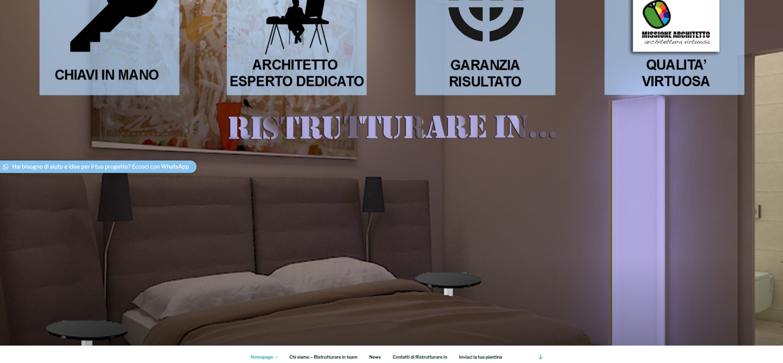 La home del sito ristrutturarein porta l'utente a trovare subito quello che gli occorre per riqualificare la sua casa